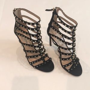 Valentino Shoes - Valentino rockstuds suede caged sandal Valentino Shoes - Valentino rockstuds suede caged sandal